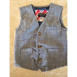 Andy & Evan Little Boy's Chambray Blue Vest 18-24 Months Dress Up Cute